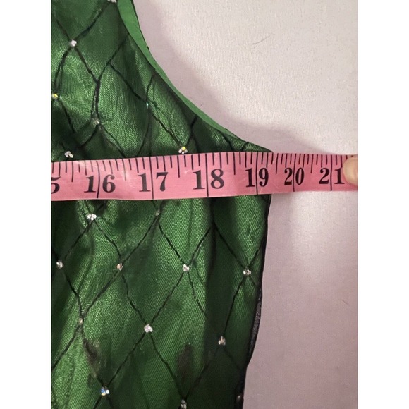 COLDWATER CREEK WOMENS SLEEVELESS EMERALD GREEN WITH RHINESTONES SIZE 12 - Picture 5 of 6